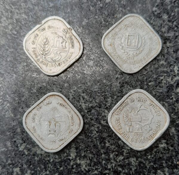 5 Rupees 4 different commemorative coin set