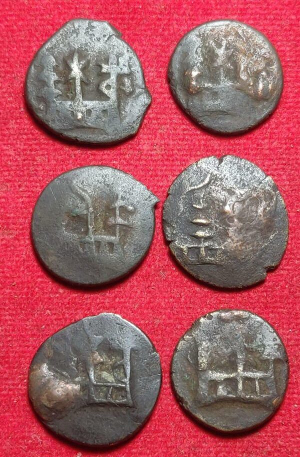 Panchala Dynasty Dhruvamitra and Rudra Gupta Coins - Image 2