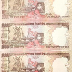 1000 Rupees banknote, signed by Governor Dr. Y. V. Reddy