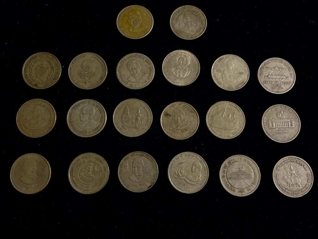 Set of 38 different 5rs commemorative coins - coinsstuff