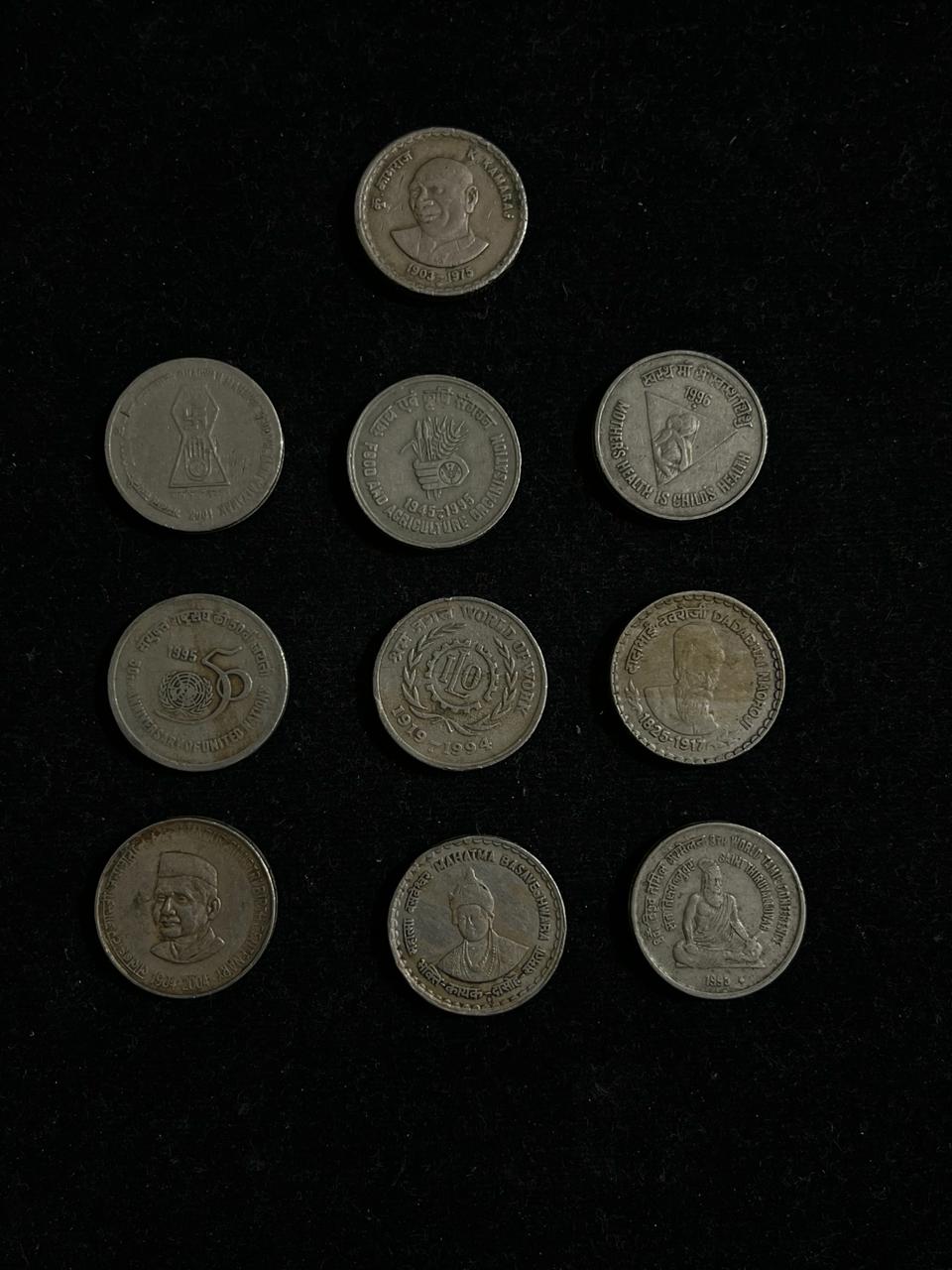 Set of 38 different 5rs commemorative coins - coinsstuff