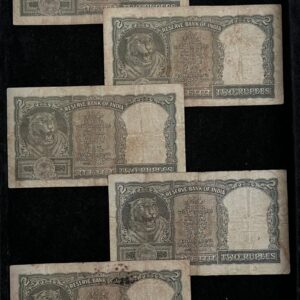 2 Rupees Olive Green Banknote