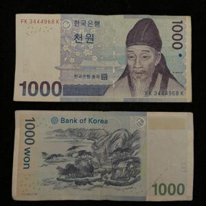 1000 Won Banknote South Korea
