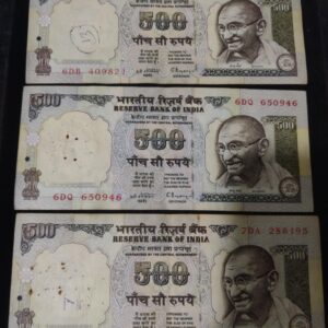 Rare 500 Rupees Gray/Blue Note