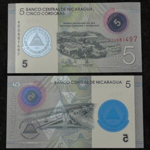 Nicaragua 5 Córdobas commemorative polymer banknote