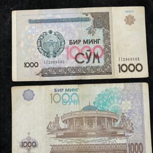 2001 Uzbekistan 1000 Soʻm banknote